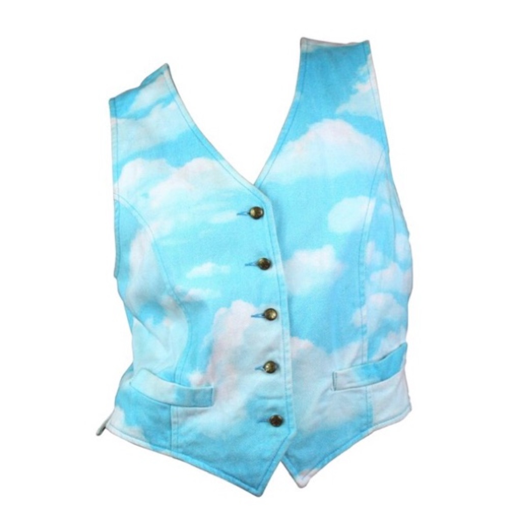SOLD Moschino Jeans Cloud Print Vest Size US 10